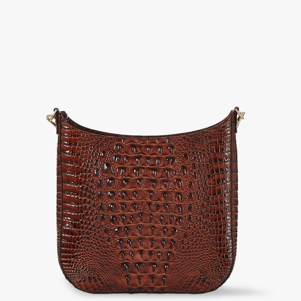 Brahmin Leia Leather Crossbody - Pecan Melbourne